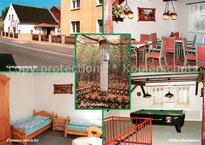 Weidenhain Pensionsgaststaette Heideschloesschen Gaststaette Zimmeransicht Billa