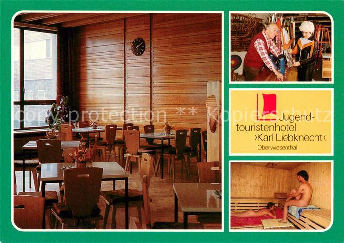 Oberwiesenthal Erzgebirge Jugendtouristenhotel Karl Liebknecht Speisesaal Sportg
