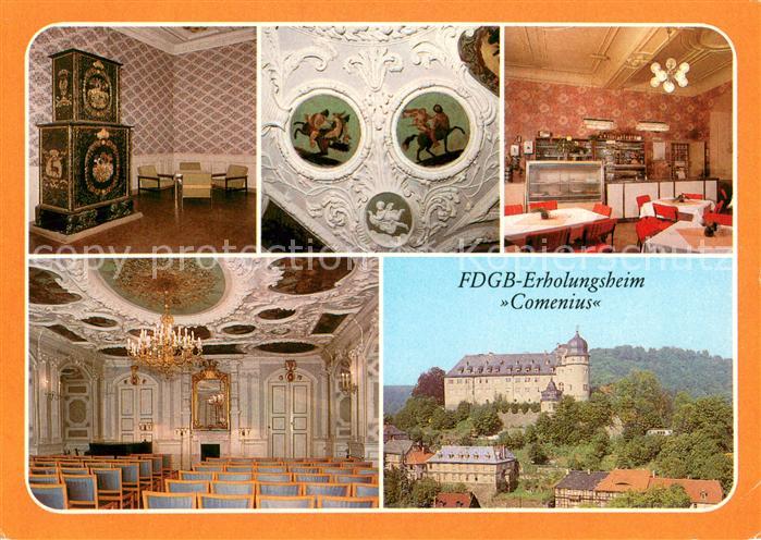 Stolberg Harz FDGB Erholungsheim Comenius Klubraum Deckenornament Gaststaette Bl