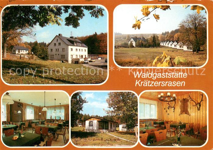 Bad Liebenstein Waldgaststaette Kraetzersrasen Sportanlage mit Bungalows Gaststa