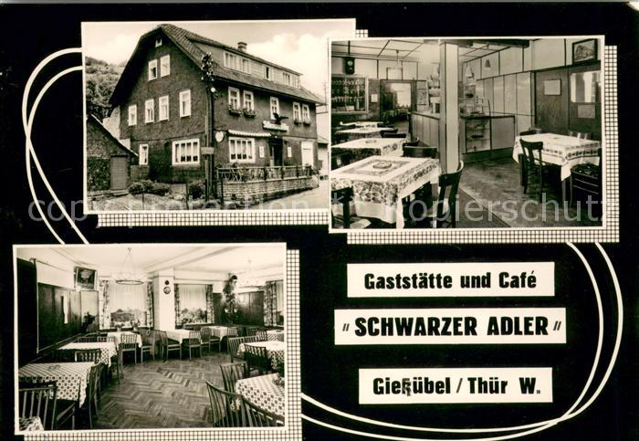 Giessuebel Schleusegrund Gaststaette und Cafe Schwarzer Adler Gastraeume