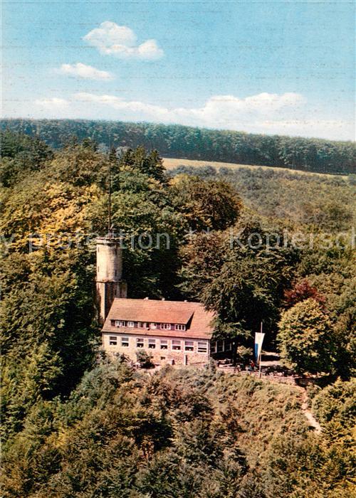 Bad Driburg Iburgplateau mit der Sachsenklause Fliegeraufnahme