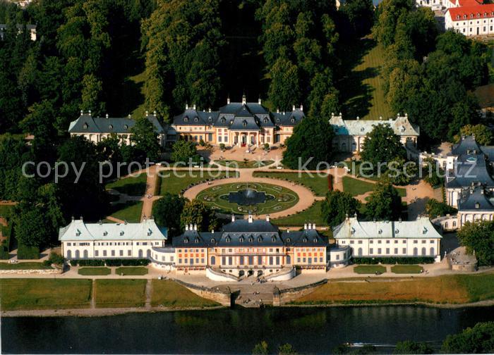 Dresden Schloss Pillnitz Berg und Wasserpalais Fliegeraufnahme