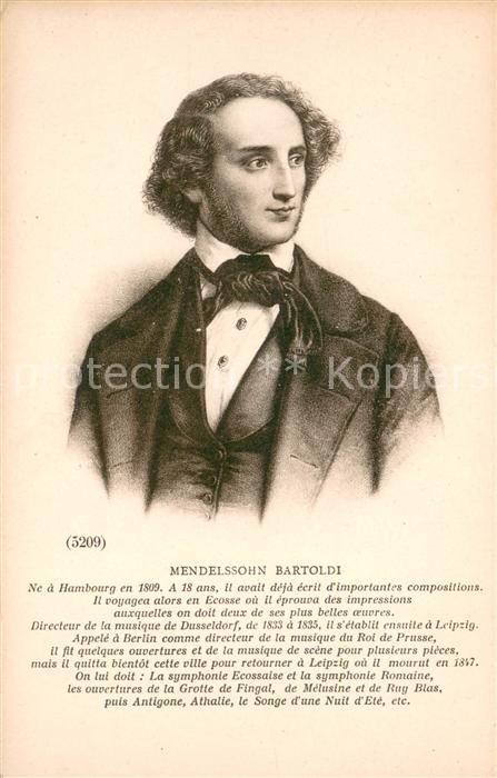 Komponist Mendelssohn Bartoldi