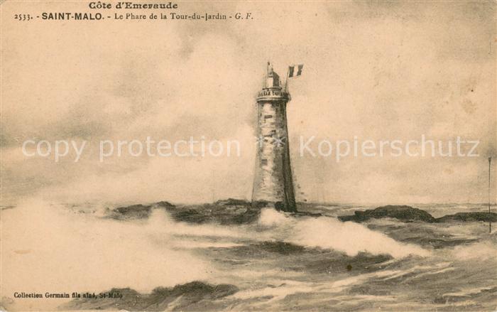 Leuchtturm Lighthouse Saint-Malo Phare de la Tour-du-Jardin