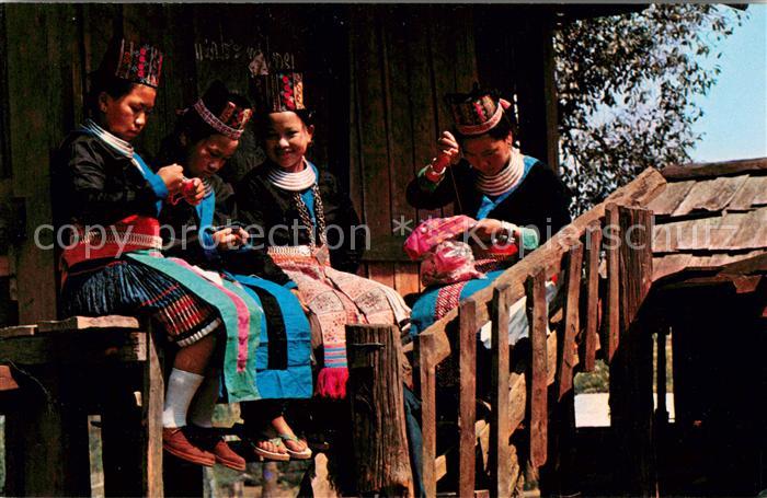 Typen Asien Young Meo-Hill-Tribe girls Chiengmai Th