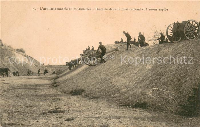 Militaria Frankreich Artillerie montee et les Obstacles