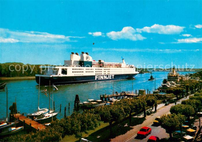 Schiffe Ships Navires F?hrschiff Finnjet Travem?nde Hafen