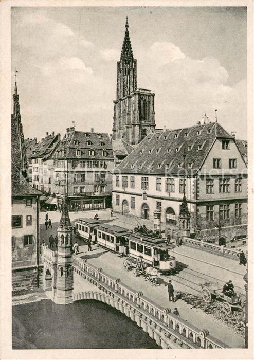 Strassenbahn Strasbourg Pont du Corbeau Cathedrale