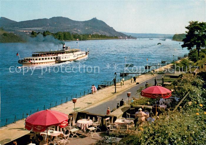Dampfer Seitenrad Bad Godesberg Rhein Siebengebirge