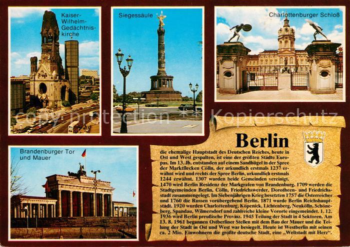 Chronik-AK Berlin Siegess?ule Charlottenburger Sch