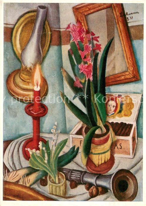 Verlag Bruckmann Nr. 455 Max Beckmann Stilllebene mit brenne