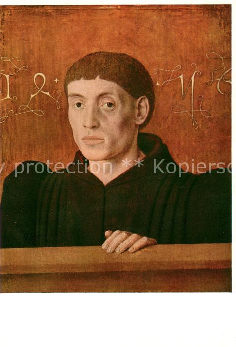 Kuenstlerkarte Jean Foucquet Bildnis eines Mannes
