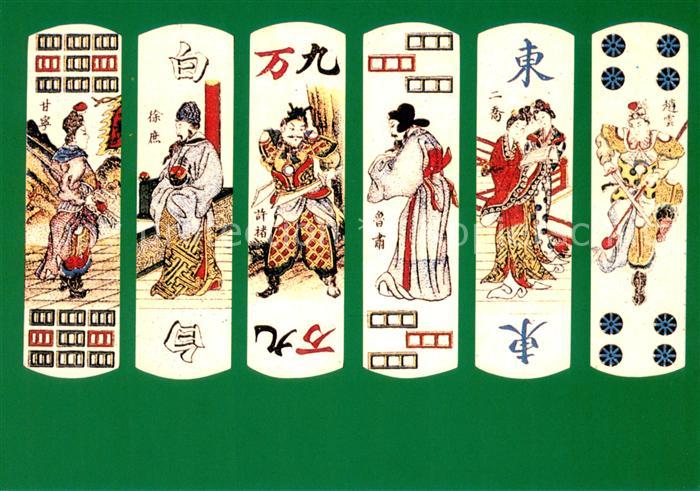 Kartenspiel-Postkarte Baraja China Mah-Hong