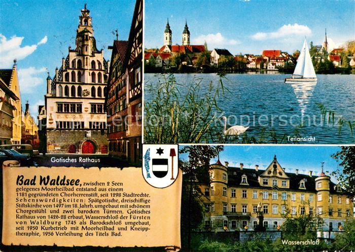 Chronik-AK Bad Waldsee Gotisches Rathaus Wasserschloss