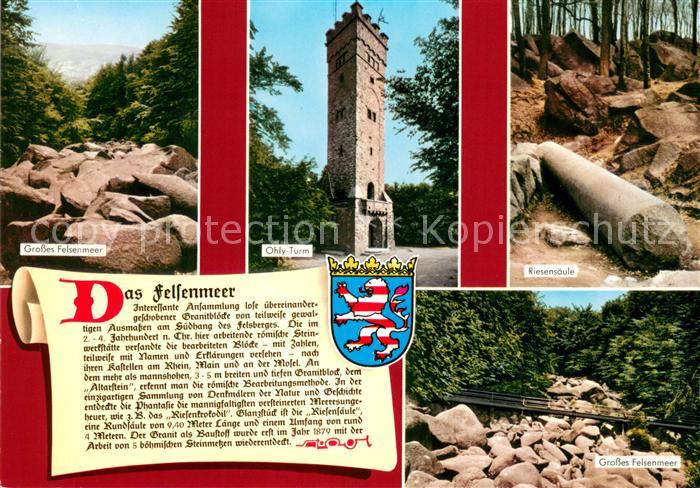 Chronik-AK Felsenmeer Ohly-Turm
