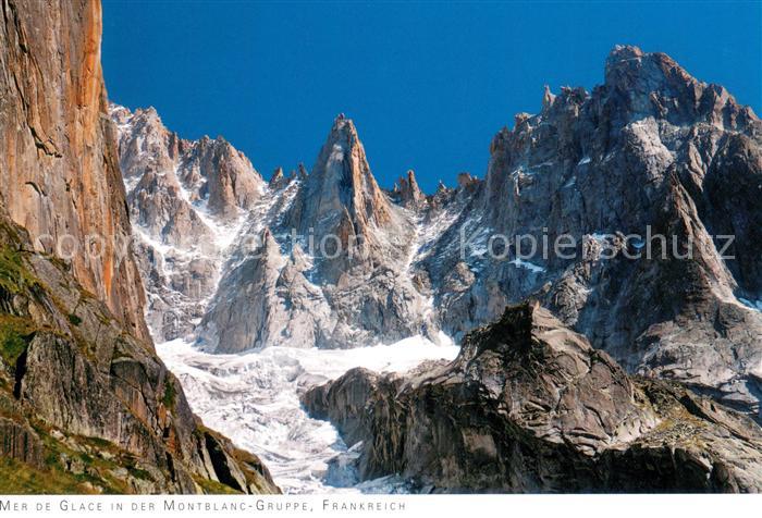 Gletscher Mer de Glace Montblanc-Gruppe