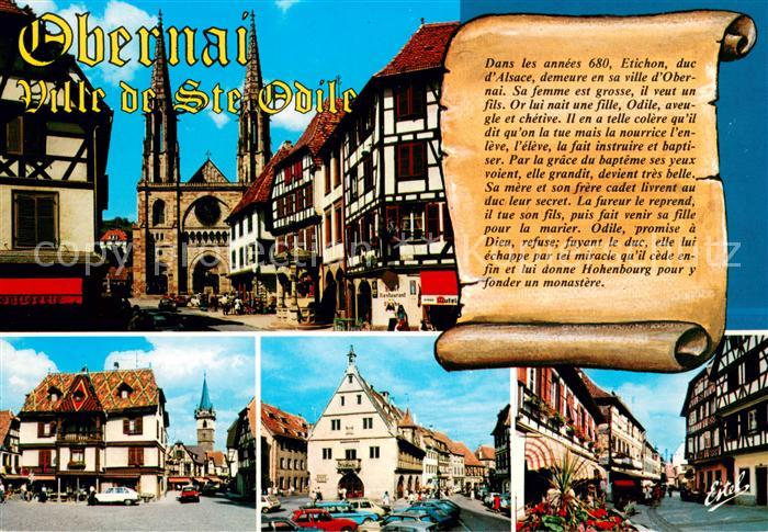 Chronik-AK Obernai Rue du Chanoine Gyss Eglise Sai