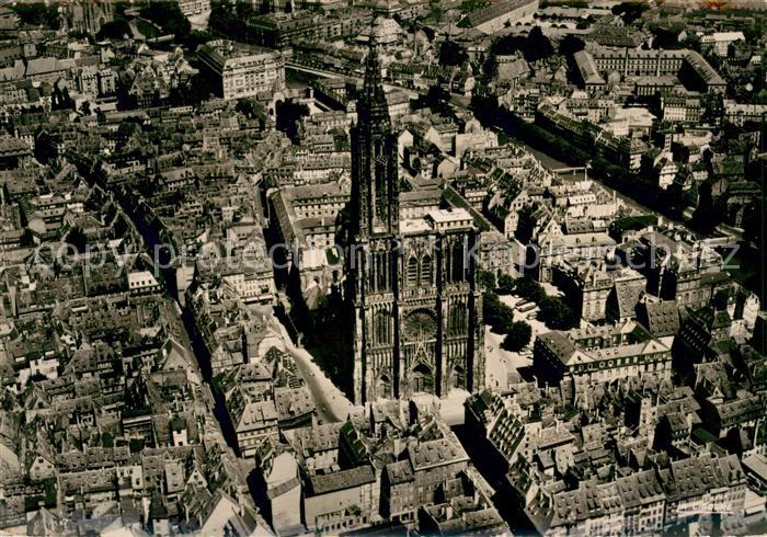 Strasbourg Alsace La Cathedrale Vue aerienne