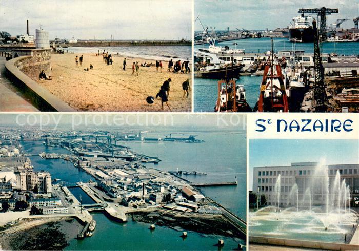 Saint-Nazaire Loire-Atlantique La plage Les chentiers de construction navales Le