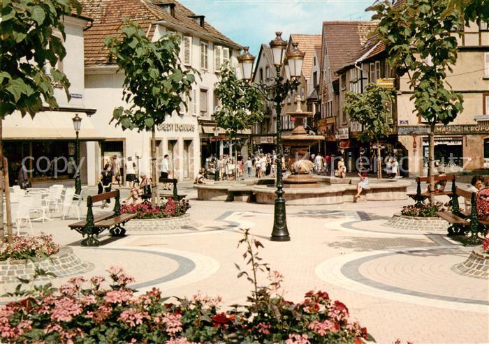 Haguenau Bas Rhin Place de la Republique zone pietonne