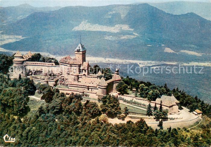 Haut-Koenigsbourg Hohkoenigsburg Vue aerienne sur le Chateau