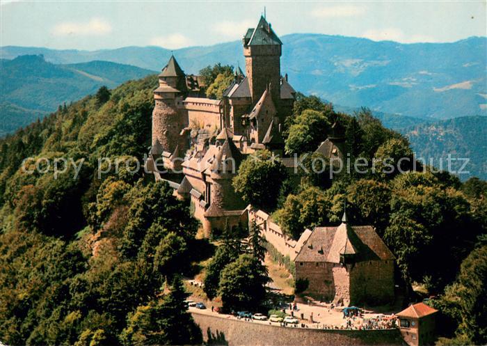 Haut-Koenigsbourg Hohkoenigsburg Vue aerienne sur le Chateau
