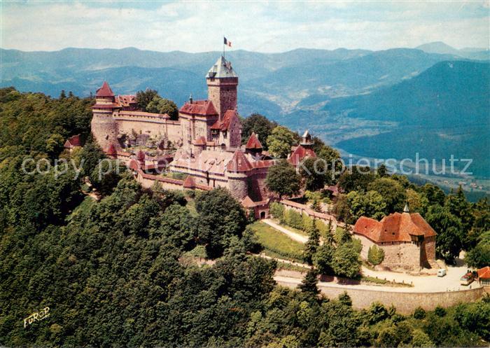 Haut-Koenigsbourg Hohkoenigsburg Vue aerienne sur le Chateau