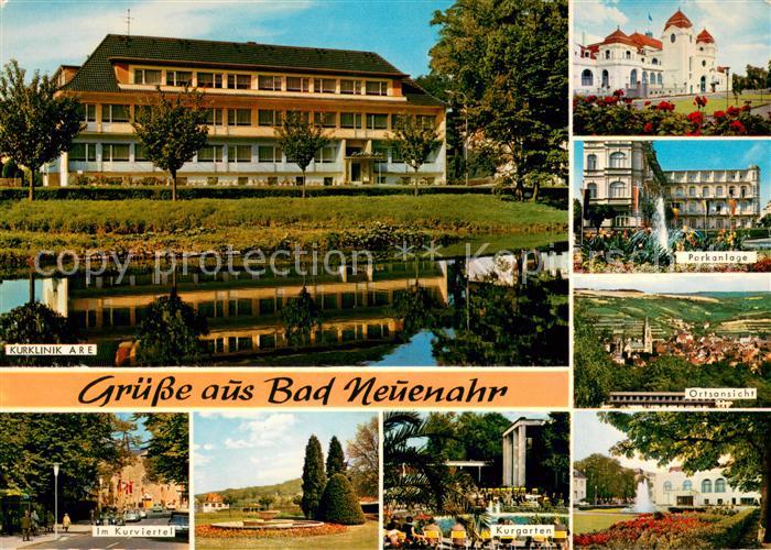 Bad Neuenahr-Ahrweiler Kurklinik Are Kurviertel Kurgarten Parkanlage Ortsansicht
