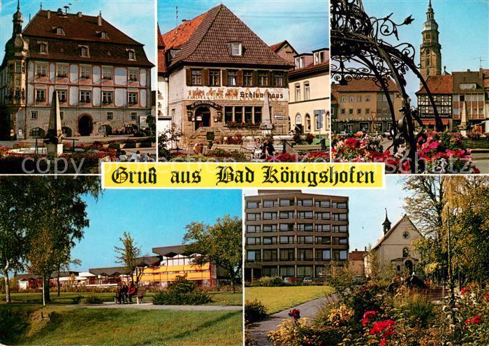 Bad Koenigshofen Hotel Schlundhaus Marktplatz Brunnen Teilansichten