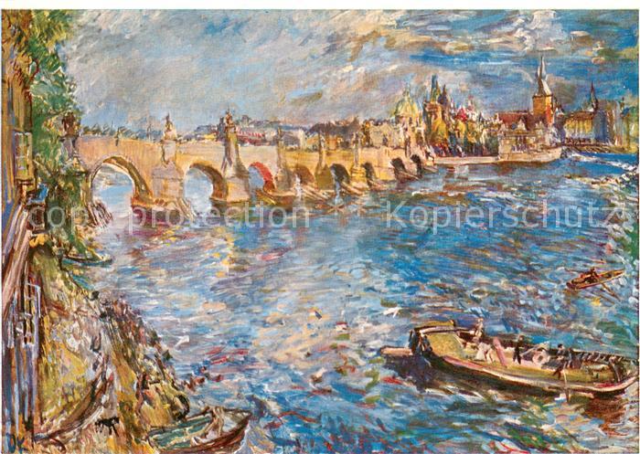 Prag Prahy Prague Karlsbruecke Gemaelde Nationalgalerie Prag
