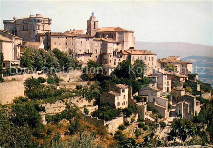 Gordes Vue generale de la ville Son clocher Son chateau renaissance