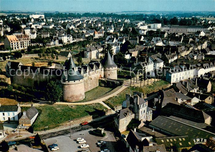 Pontivy Le Chateau eleve par Jean II de Rohan Vue aerienne