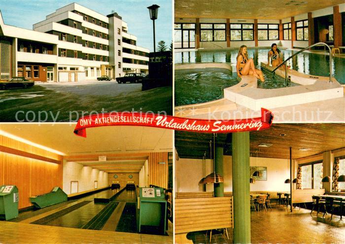 Semmering Niederoesterreich ÖMV AG Urlaubshaus Semmering Hallenbad