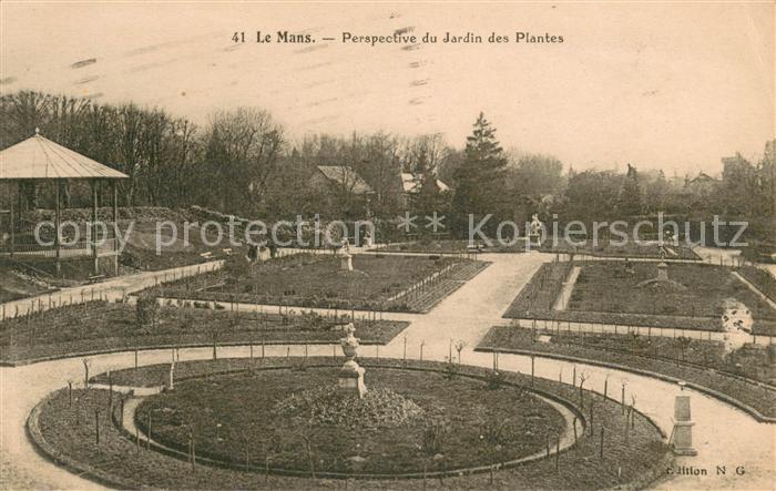 Le Mans Sarthe Perspective du Jardin des Plantes