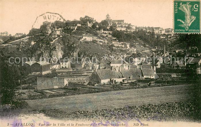 Avallon Vue sur la ville et le Faubourg de Cousin la Roche