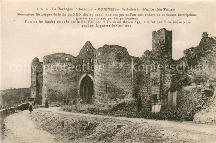 Domme Porte des Tours Monument historique XIIIe siècle