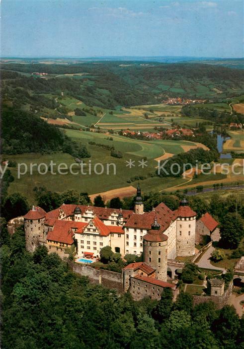 Langenburg Wuerttemberg Schloss Langenburg Hohenloher Land Fliegeraufnahme