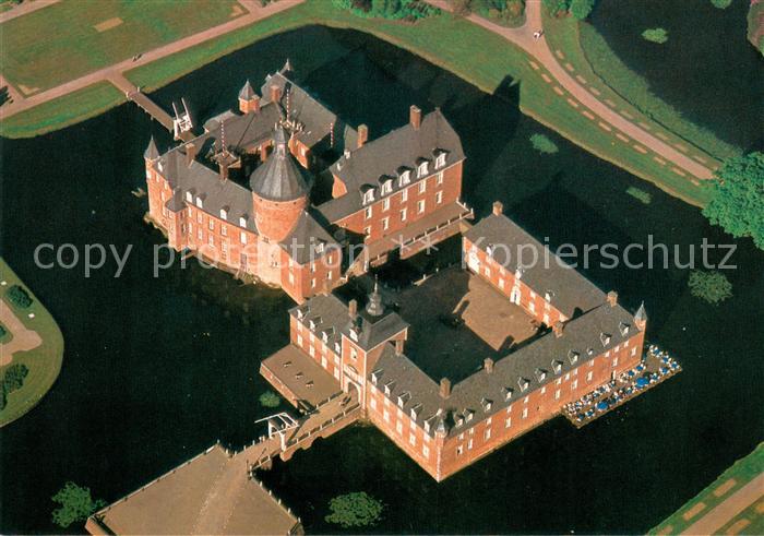 Anholt Schloss 12. Jhdt. Fliegeraufnahme