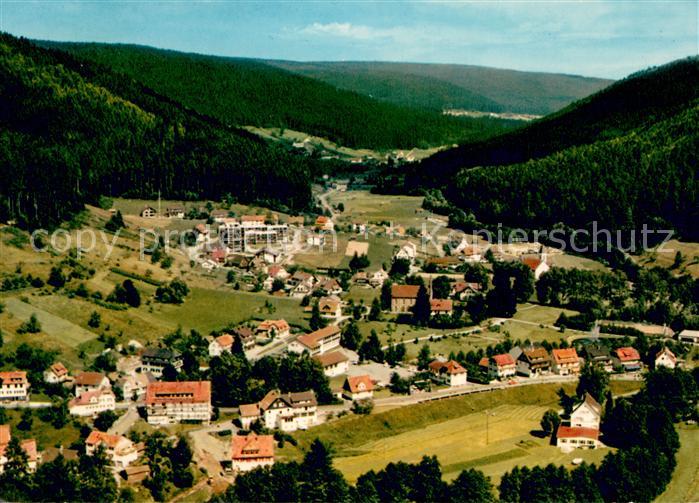 Enzkloesterle Luftkurort Wintersportplatz im Schwarzwald Fliegeraufnahme