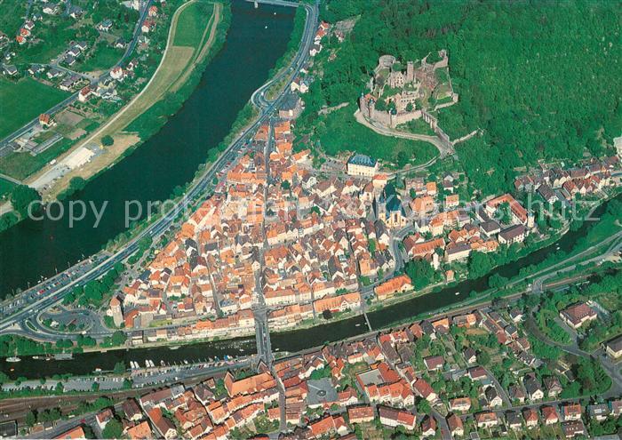 Wertheim Main Altstadt mit Burg Fliegeraufnahme