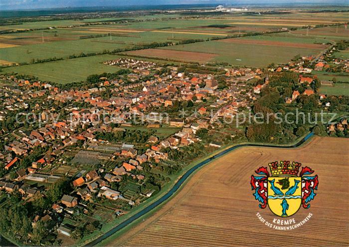 Krempe Holstein Stadt des Fahnenschwenkens Wappen Fliegeraufnahme