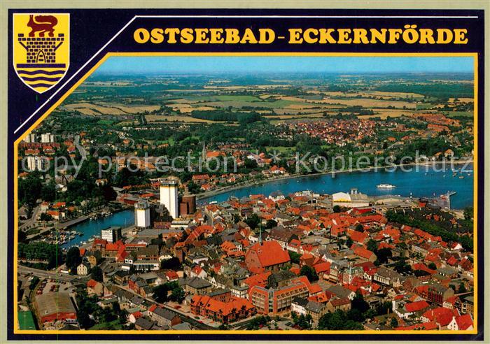 Eckernfoerde Ostseebad Wappen Fliegeraufnahme