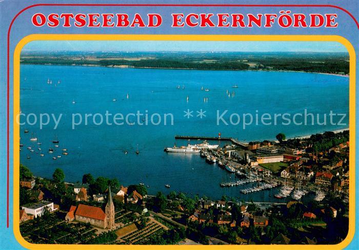 Eckernfoerde Ostseebad Hafen Fliegeraufnahme