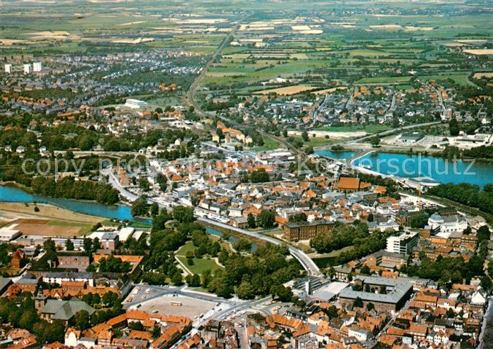 Rendsburg am Nord-Ostsee-Kanal Fliegeraufnahme