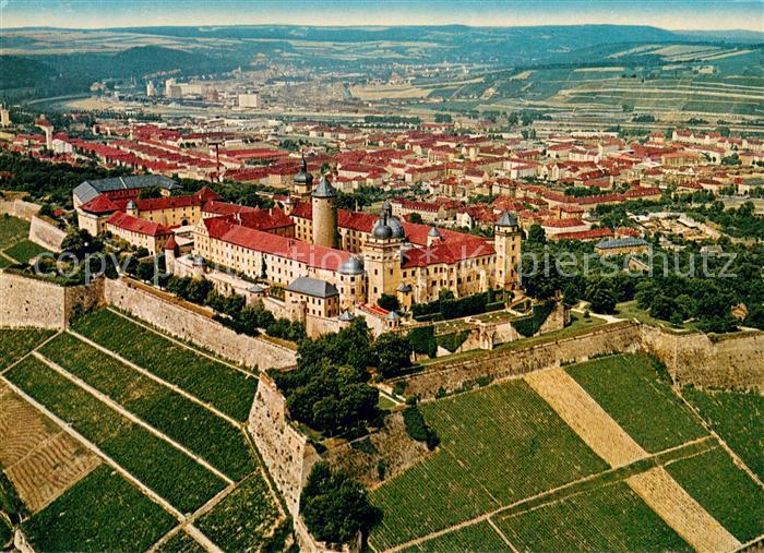 Wuerzburg Festung Marienberg Fliegeraufnahme