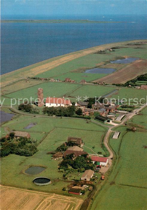Pellworm Alte Kirche Nordseeinsel Fliegeraufnahme