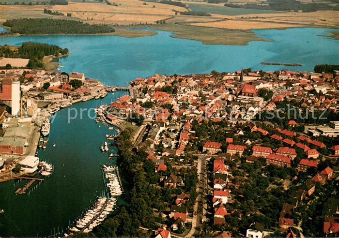 Neustadt Holstein Blick auf Hafen und Binnenwasser Fliegeraufnahme