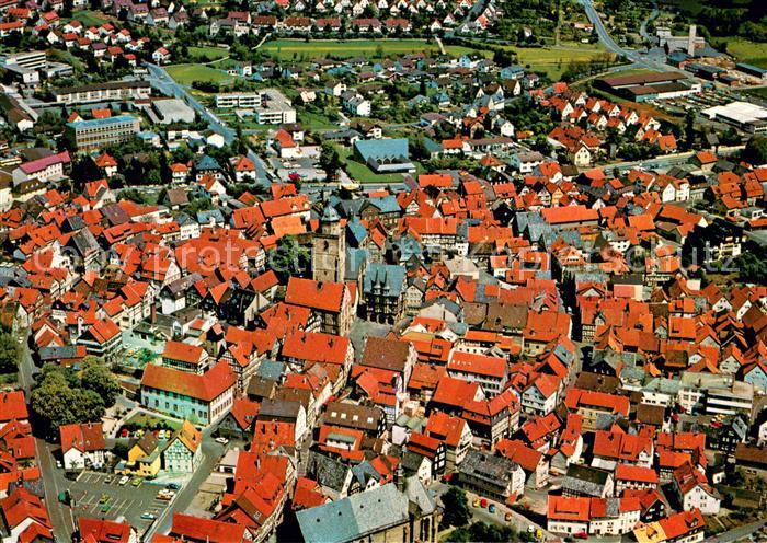 Alsfeld Stadtzentrum Fliegeraufnahme