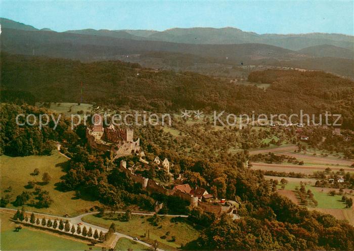 Loerrach Dreilaenderecke Schwarzwald Burgruine Roetteln Fliegeraufnahme
